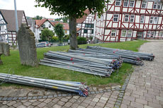 Einrüstung des Kircheninnenraumes (Foto: Karl-Franz Thiede)